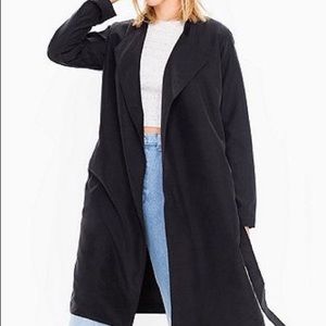 American Apparel Dylan Trench Coat Off - Black